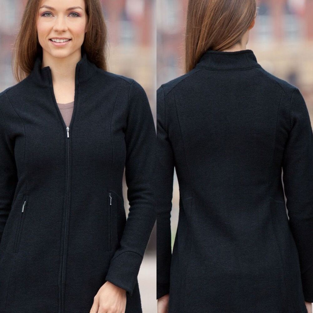 Ibex Backbay Merino Wool Jacket women’s size large in black